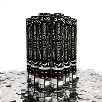 Silver Mylar Confetti Cannons | 6 PACK