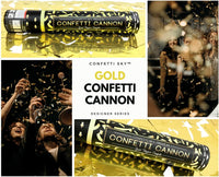 Gold Mylar Confetti Cannons | 6 PACK