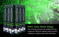 Green Mylar Confetti Cannon | 6 PACK