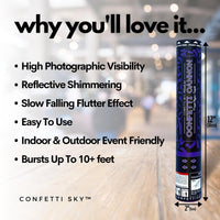 Purple Mylar Confetti Cannon | 6 PACK