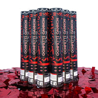 Red Mylar Confetti Cannons | 6 PACK