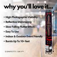 Red Mylar Confetti Cannons | 6 PACK