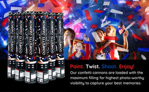 Patriotic Confetti Cannons | 6 PACK